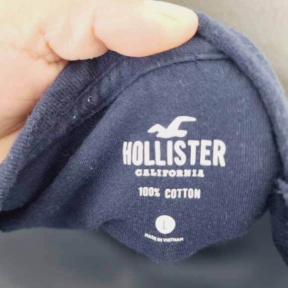 Hollister Men's Navy Green California Crew Neck Short Sleeve T-Shirt Size L - Picture 5 of 6